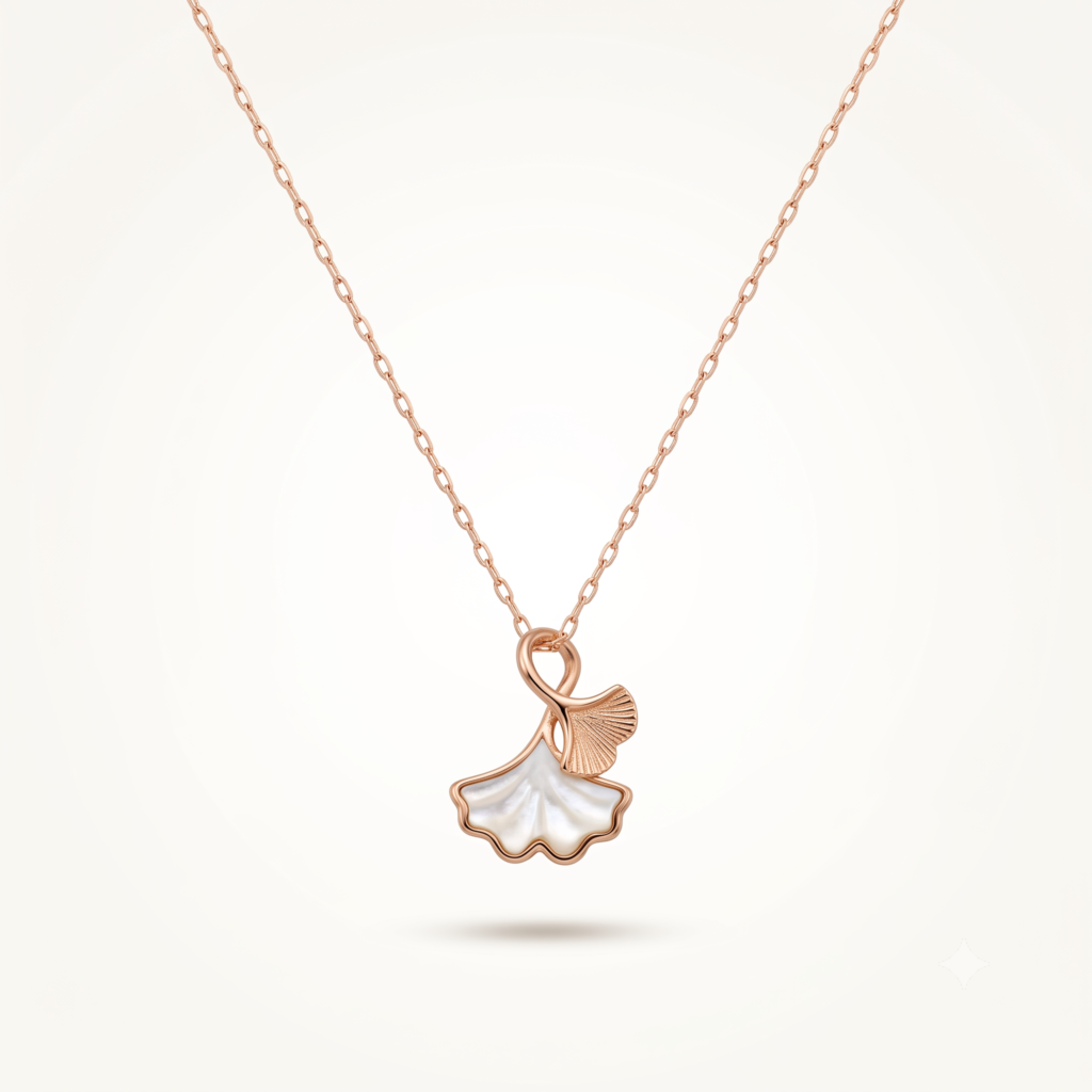 Ginkgo Leaf Pendant Necklace