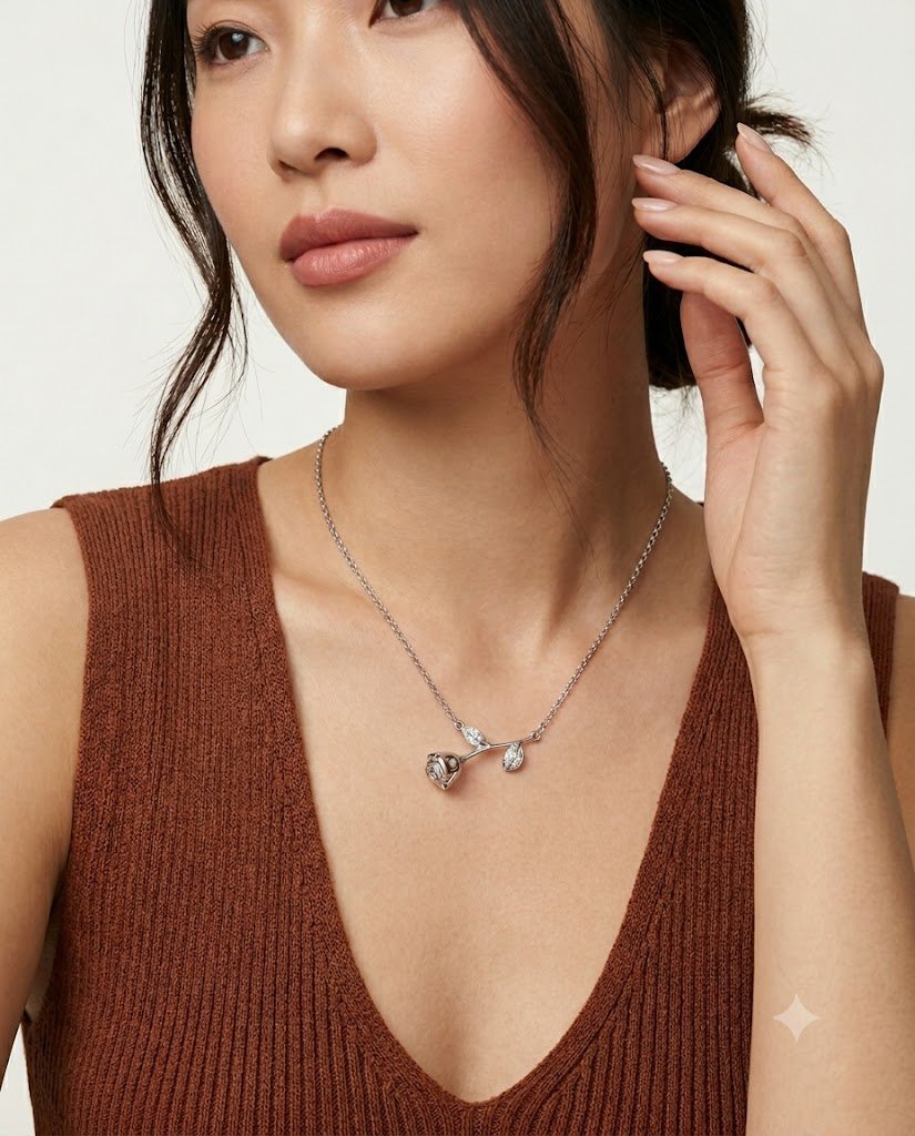 Bloom Rose Pendant Necklace - Image 3
