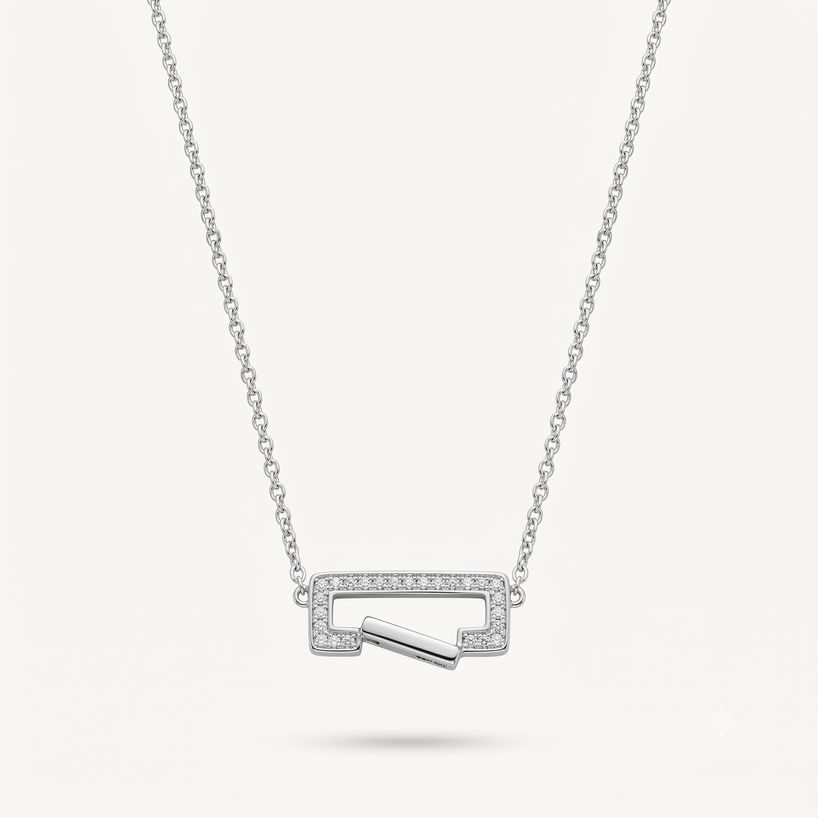 Crystal Link Pendant Necklace