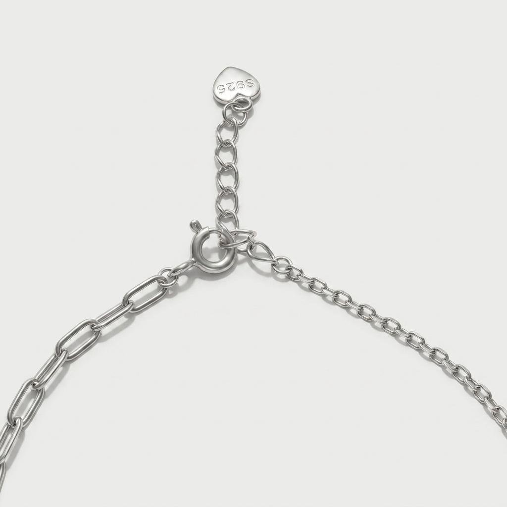 Silver Butterfly Heart Charm Bracelet for Women & Girls | Trendy Cute Adjustable Chain Bracelet for Everyday Wear & Gifting - Image 3