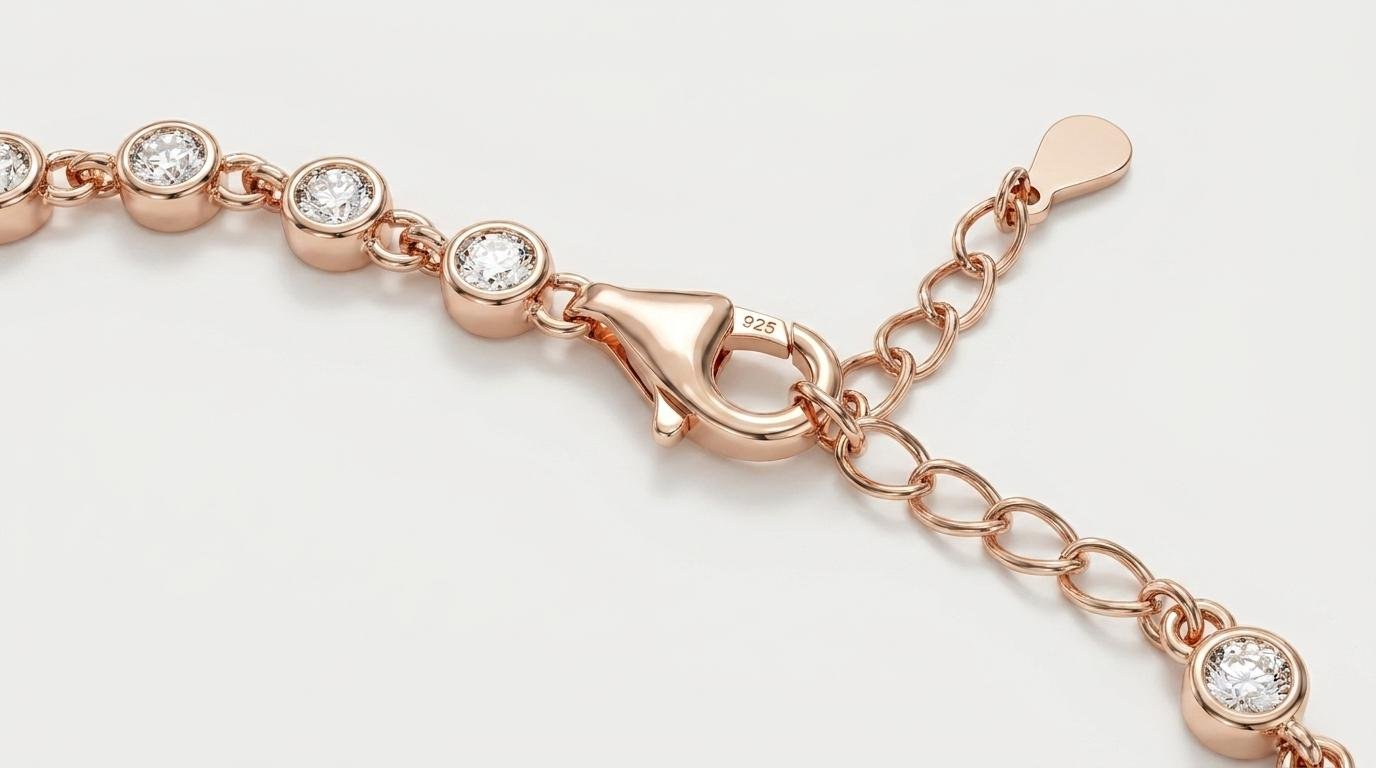 Rose Gold Butterfly Bracelet for Women & Girls | Pink Butterfly Charm Bracelet with Sparkling CZ Stones | Dainty Trendy Chain Jewellery for Everyday Wear - Image 3