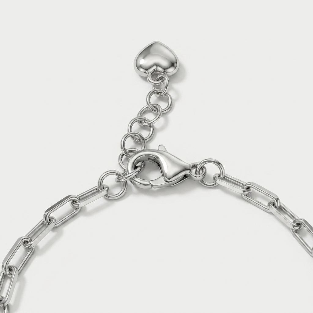 Silver Butterfly Charm Bracelet for Women & Girls | Sparkling CZ Stone Chain Bracelet with Floral Butterfly Charms | Trendy Fashion Jewellery - Image 4