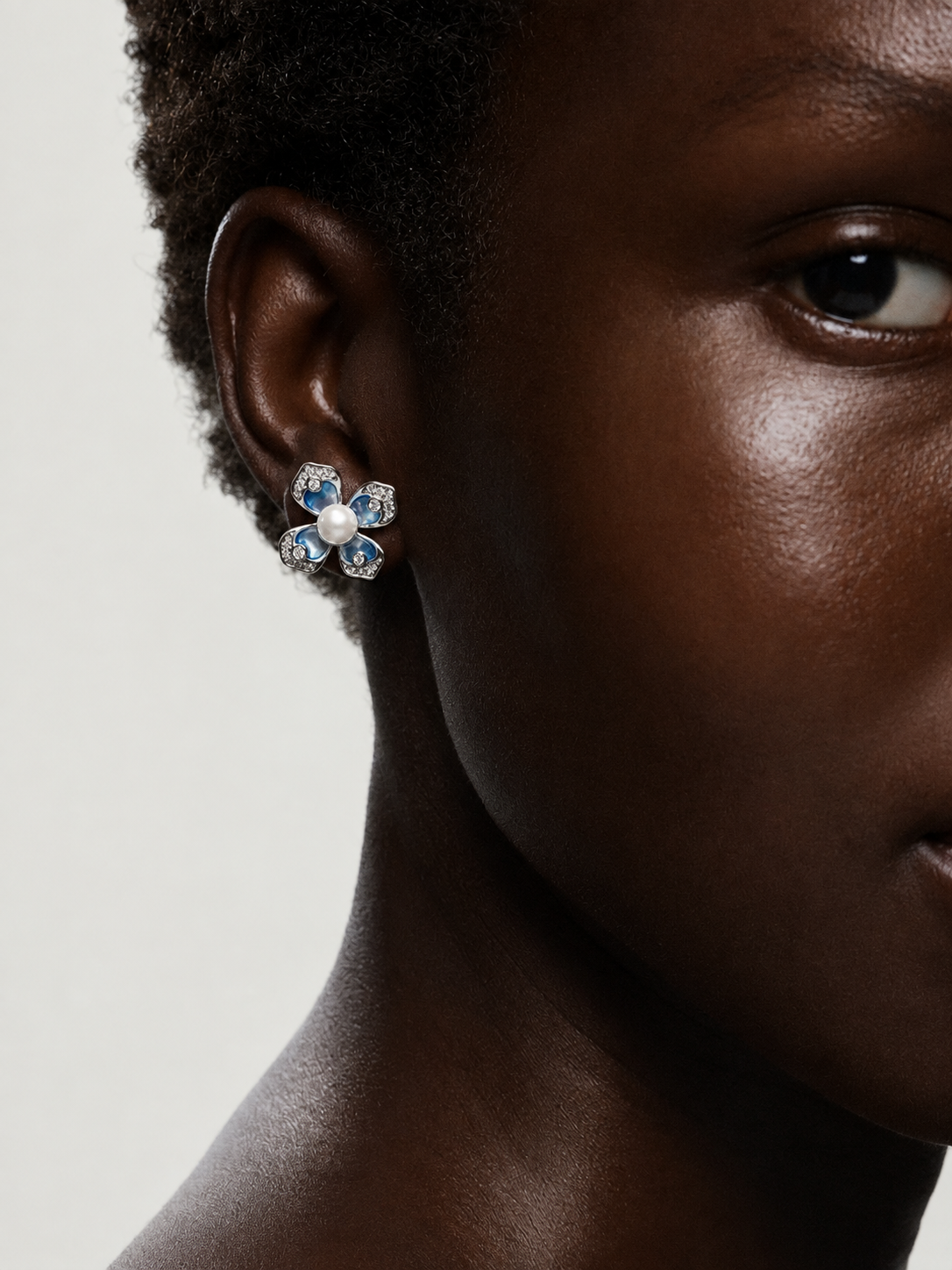 Sapphire Bloom Stud Earrings - Image 2