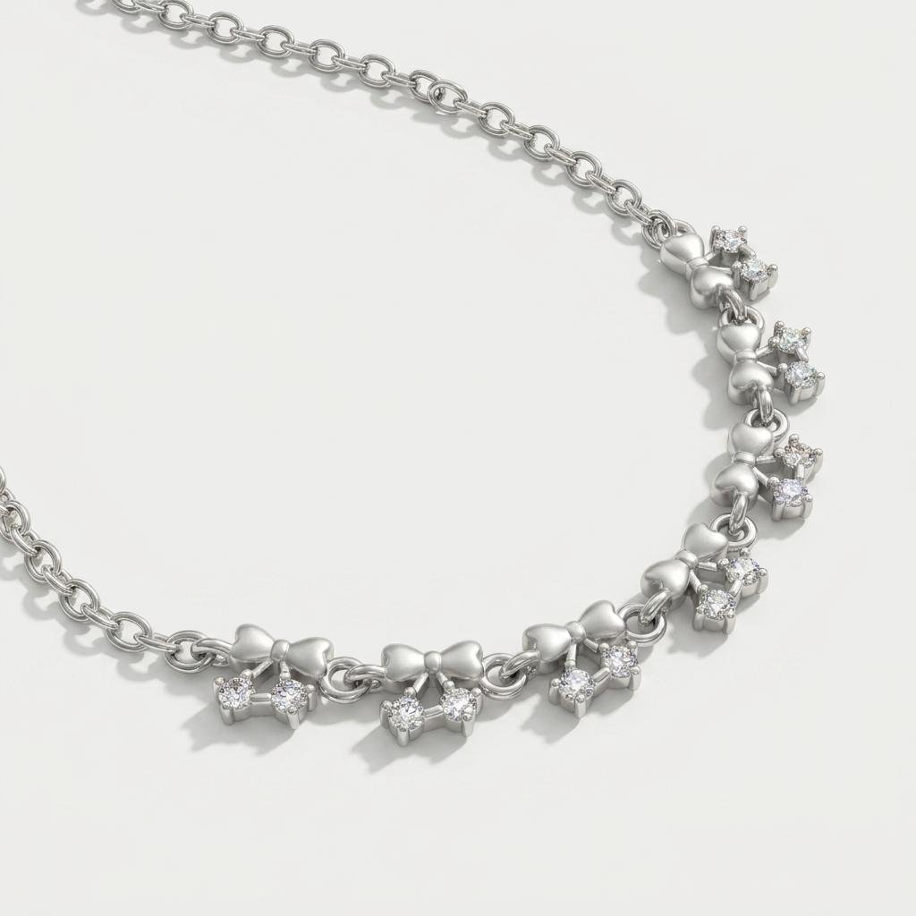 Silver Butterfly Heart Charm Bracelet for Women & Girls | Trendy Cute Adjustable Chain Bracelet for Everyday Wear & Gifting - Image 4
